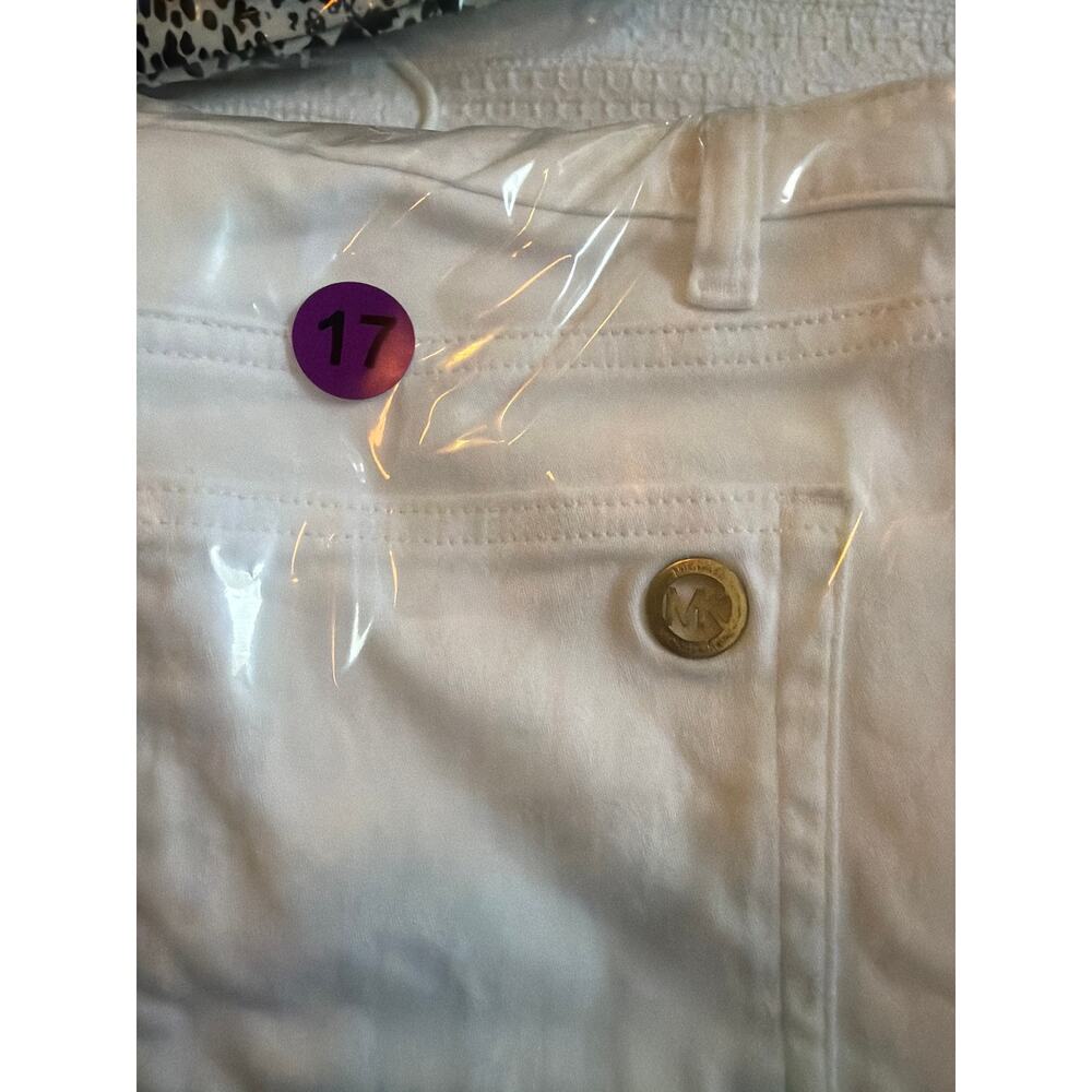 MICHAEL KORS Izzy Skinny Jeans White 12 Mid Rise Ankle Length Silhouette - Picture 13 of 13